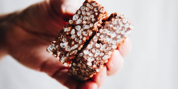 CHOCOLATE PEANUT BUTTER RICE CRISPY SQUARES