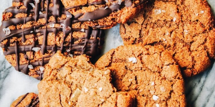 CHEWY DOUBLE GINGER COOKIES with CHOCOLATE