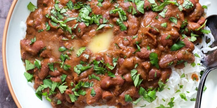 Dhaba Style Rajma Instant Pot Kidney Bean Curry