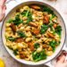 Vegan broccoli pasta with chick’n