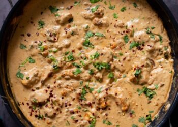 Vegan Kasuri Malai Murg (Tofu in creamy fenugreek sauce)