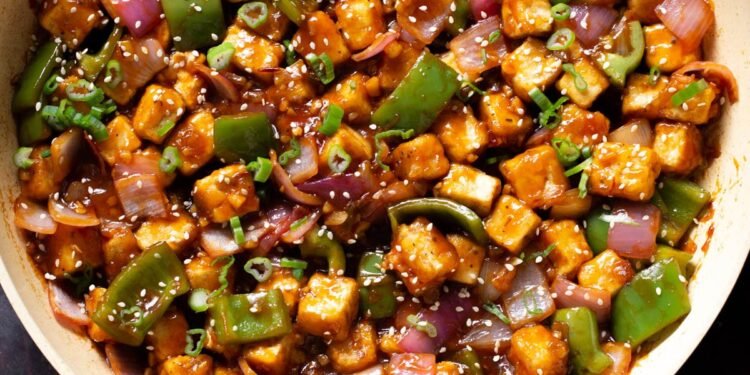 Vegan Honey Chilli Tofu (One-Pan!)