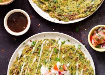 Moong Chilla – Lentil pancakes