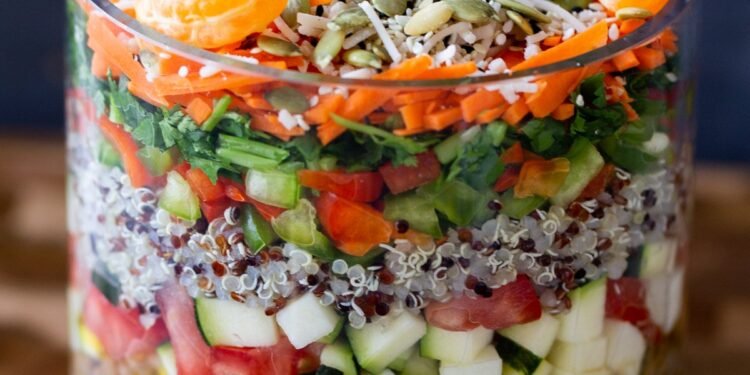 Easy Lentil Quinoa Salad with Herbed Vinaigrette