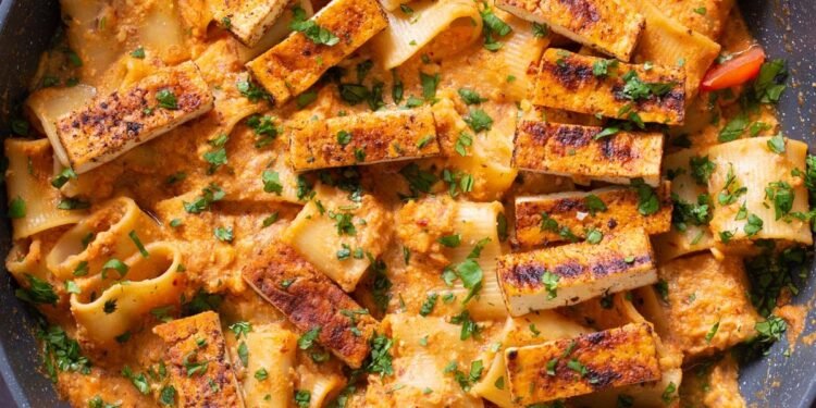 One Pot Romesco Sauce Pasta