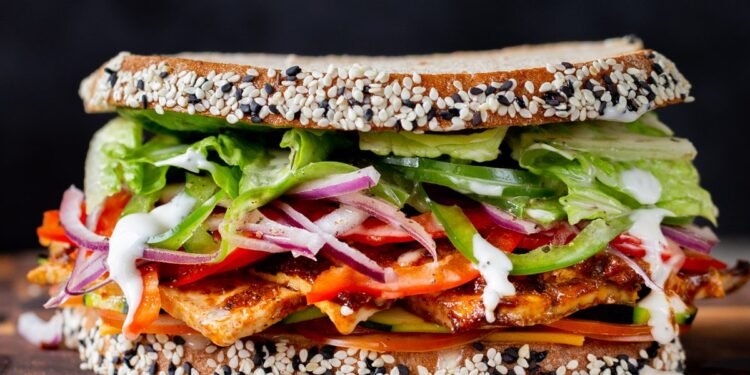 Easy Vegan Club Sandwich