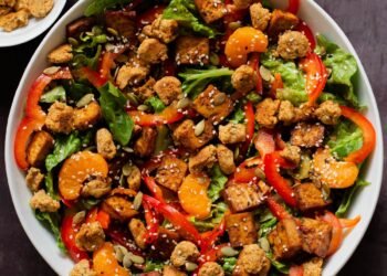 Easy Vegan Summer Salad with Smoky Tofu