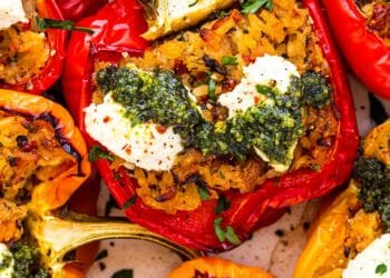 Vegan stuffed peppers – Lazy Cat Kitchen