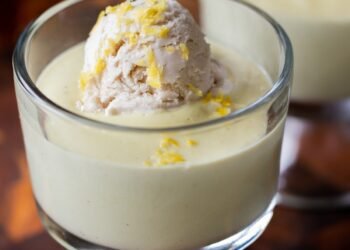 Easy Vegan Lemon Pudding (no cook!)