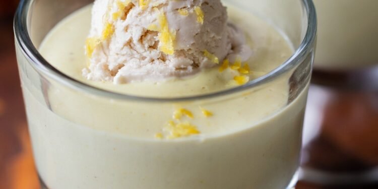 Easy Vegan Lemon Pudding (no cook!)