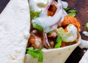 Easy Vegan Buffalo Cajun Wraps