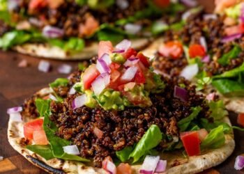 Crispy Quinoa Taco Meat Recipe (nut-free, vegan)