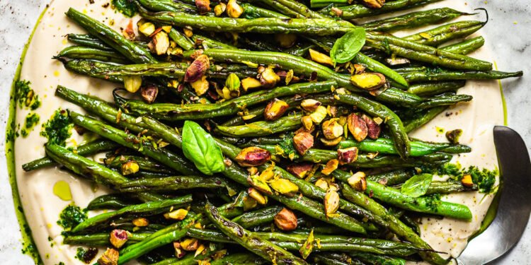 Green beans platter (vegan) – Lazy Cat Kitchen
