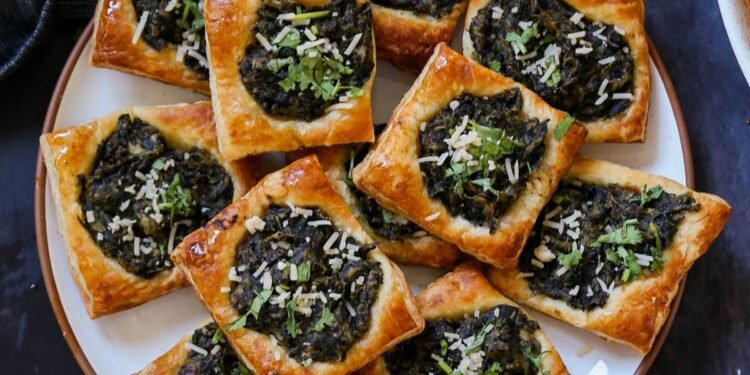 Indian-Spiced Spinach Puff Pastry