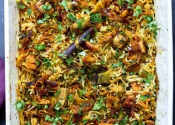 Baked Jackfruit Biryani (one pan!)