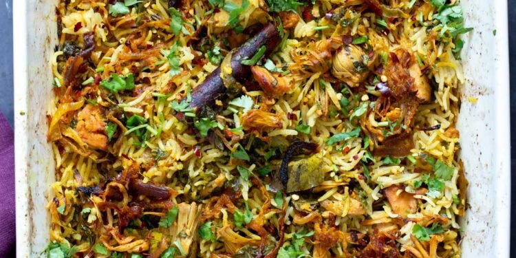 Baked Jackfruit Biryani (one pan!)