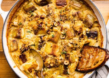 Leek gratin (vegan) – Lazy Cat Kitchen