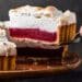 Vegan meringue pie with cranberry