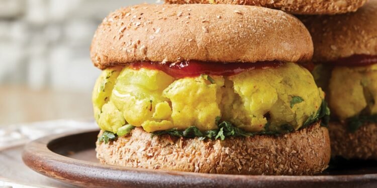 Bombay Potato Burgers with Cilantro Chutney Recipe