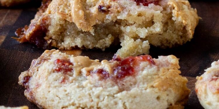 Gluten-Free PB&J Cookies (Almond flour, 1 bowl, 30 minutes)