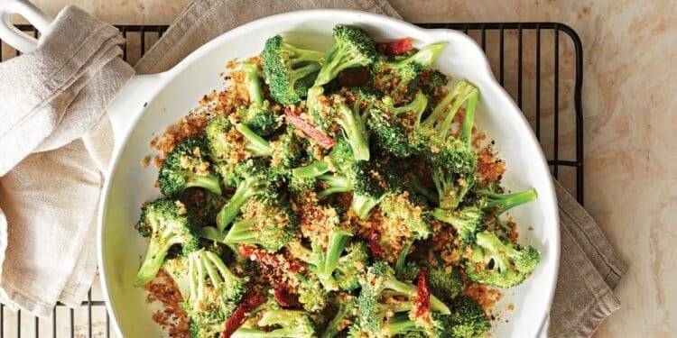 Panko Broccoli with Sun-Dried Tomatoes Recipe