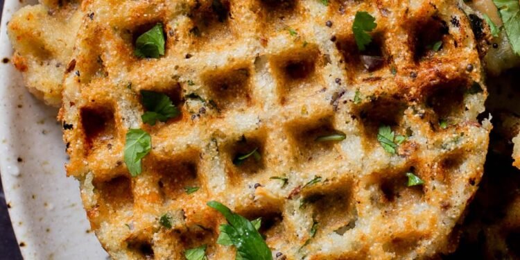 Rava Idli Waffles