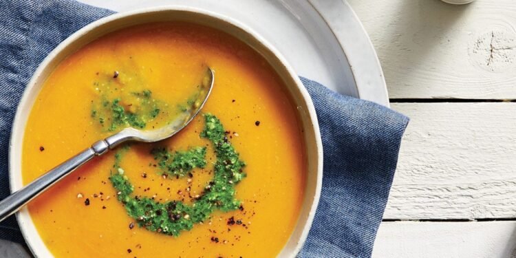 Butternut Bisque with Parsley Pistou Recipe