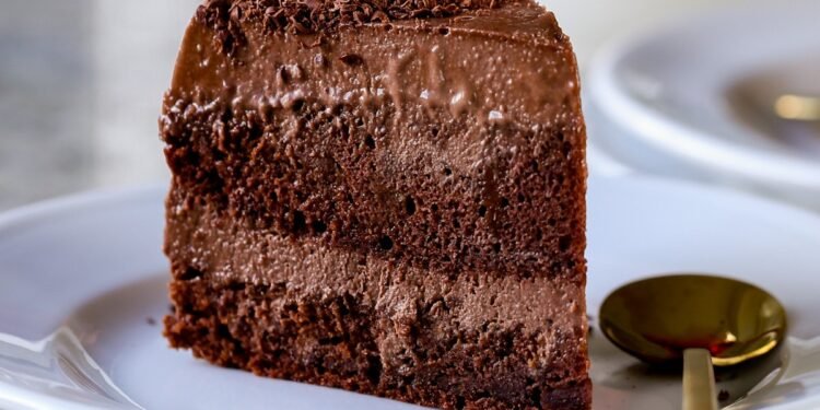 Vegan Mocha Chocolate Mousse Cake