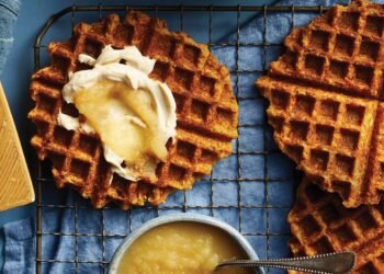 Crunchy Hash Brown Waffles with Applesauce Recipe