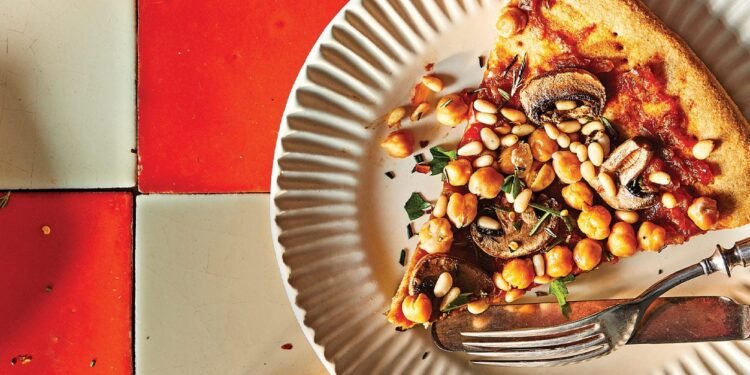 Vegan Mushroom and Chickpea Pizza with Rosemary Recipe