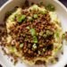 Popped Lentils with Mashed Potatoes