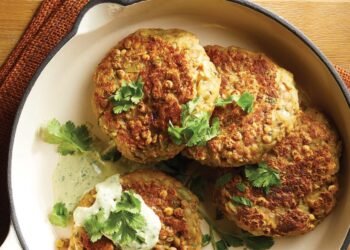 Hash Brown Patties with Green Tahini Sauce Recipe