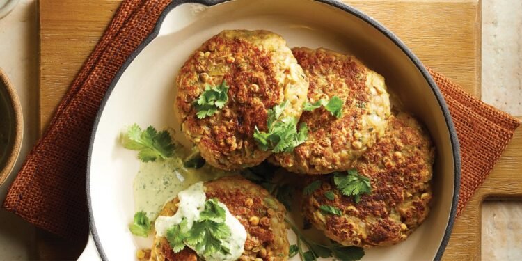 Hash Brown Patties with Green Tahini Sauce Recipe