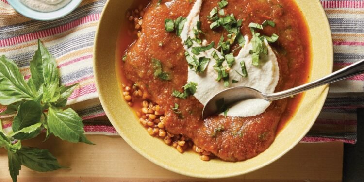 Roasted Tomato and Eggplant Soup