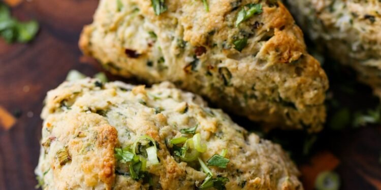 Spinach and Cheese Savory Scones (30 minutes!)