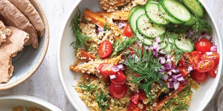 Shawarma Sweet Potato-Quinoa Bowl Recipe