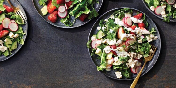 Strawberry-Radish Salad with Creamy Lemon Dressing Recipe