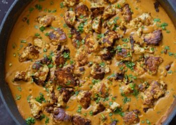 Tofu Barra (Vegan Chicken Barra) North India silky curry