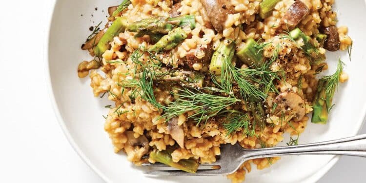 Wild Mushroom and Asparagus Risotto