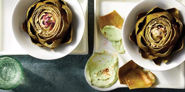 Instant Pot Artichokes with Lemony Vegan Aioli Recipe