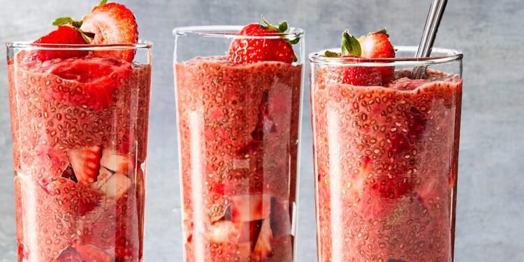 Strawberry Chia Seed Pudding