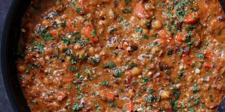 Lentil Chickpea Stew with sun-dried tomato (1 Pan)