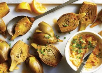 Lemon-Garlic Roasted Baby Artichokes Recipe