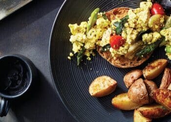 Tofu Veggie Scramble with Roasted Potatoes Recipe