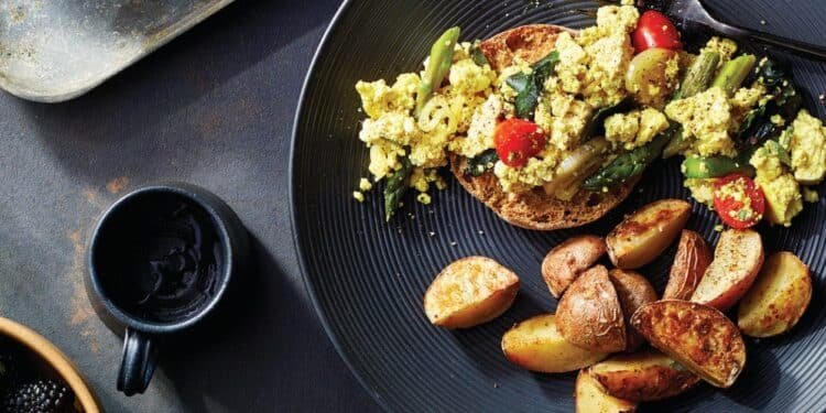 Tofu Veggie Scramble with Roasted Potatoes Recipe