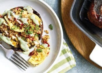 Quinoa- and Artichoke-Stuffed Mushrooms Recipe