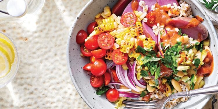 Rainbow Veggie Barley Bowl Recipe