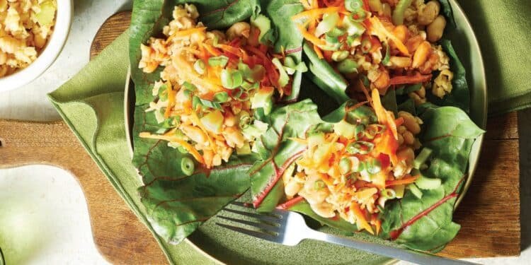 Swiss Chard Wraps with Buffalo Cauliflower Rice Recipes