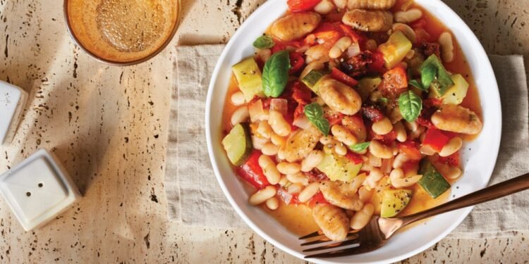 Quick Gnocchi with Zucchini, Tomato, and White Beans