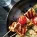 Grilled Tofu Kabobs with Rhubarb-Balsamic Glaze and Quinoa Pilaf Recipe